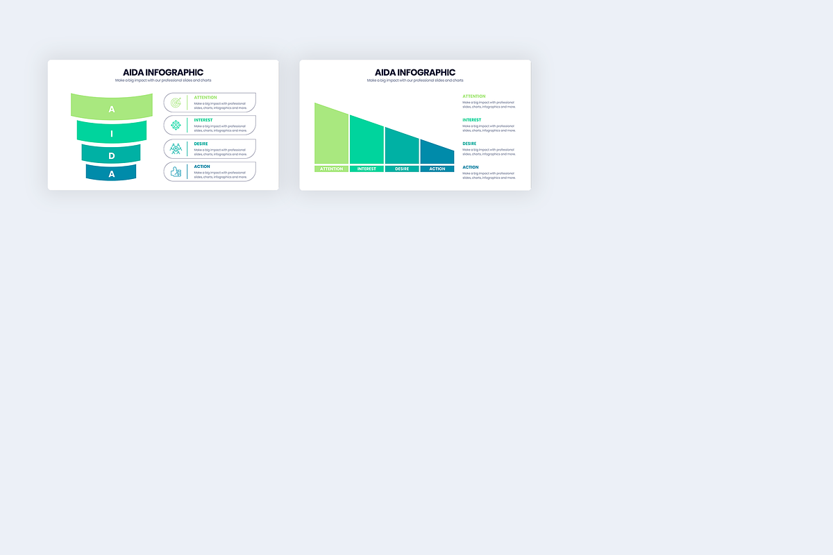 AIDA Model Powerpoint Infographics, a Presentation Template by Slidesmash