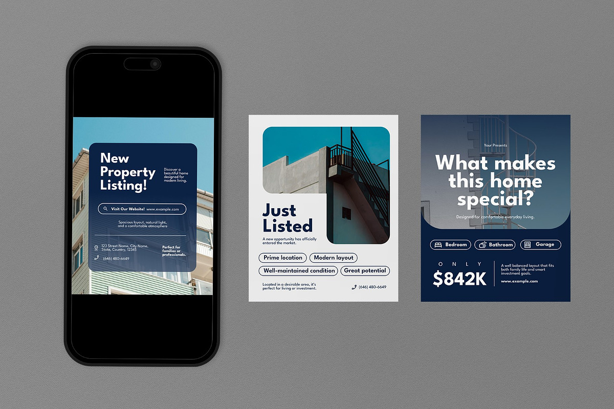 Real Estate Instagram Template, a Social Media Template by graphicook (Photo 3 of 3)