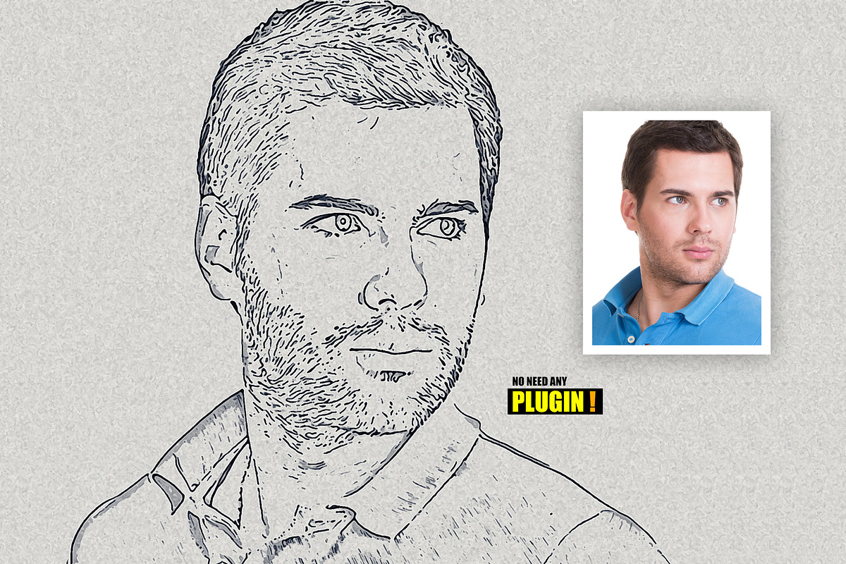 Pencil Drawing Photoshop Action, an Action Add-On by DesignCave (Photo 5 of 5)