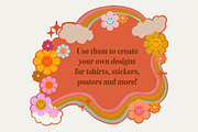 Retro Flowers Illustration Font, a Symbol Font by Dear Darling Design (Thumbnail 12 of 13)