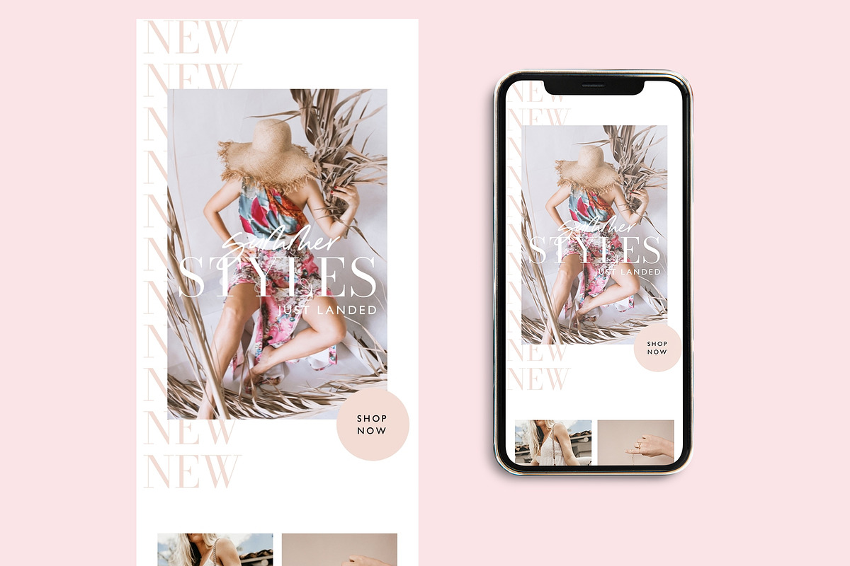 Neutral Blush Fashion Email Template, an Email Template by KikiBunnyCreative (Photo 4 of 7)