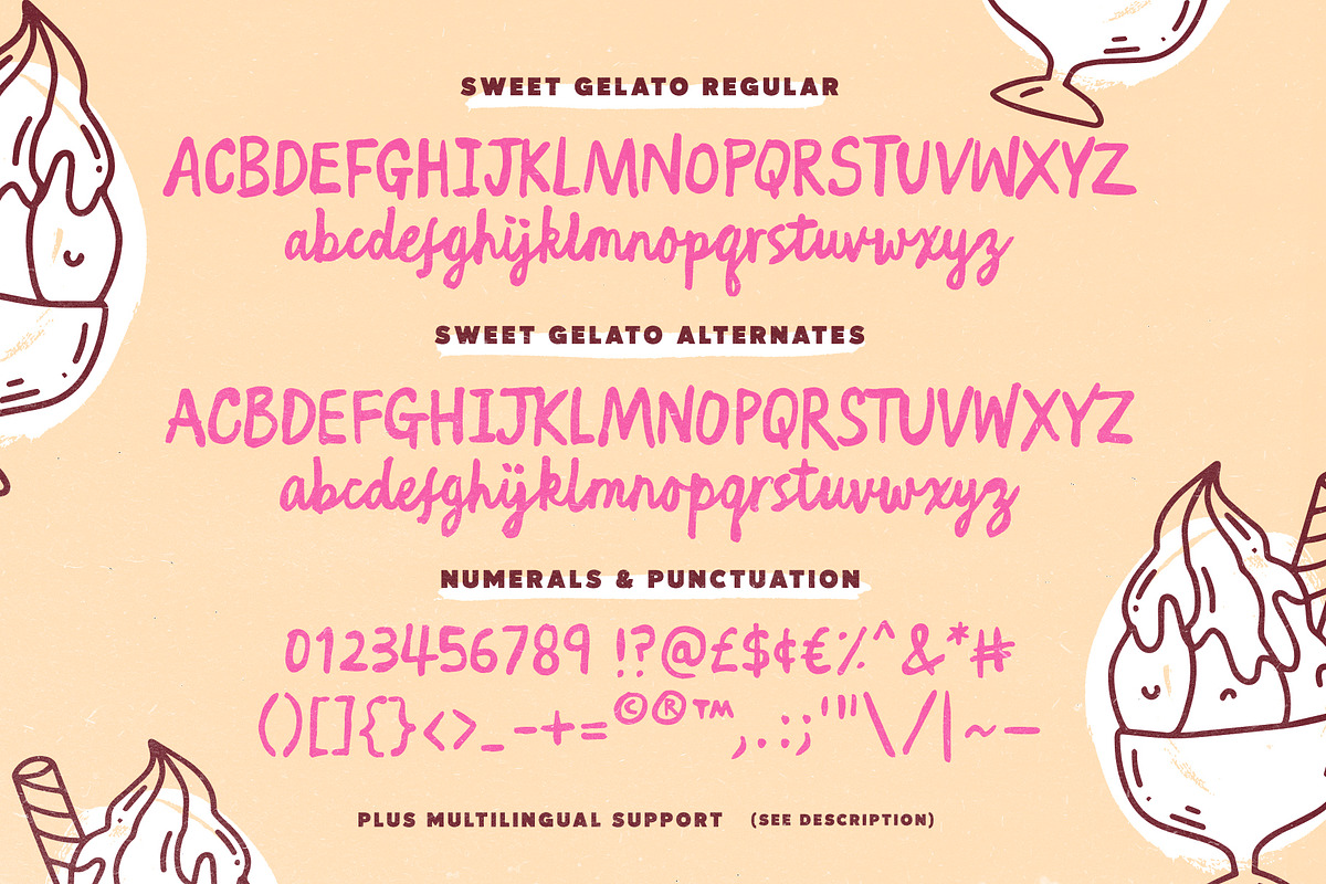 The Sweet Gelato Brush Font, a Handwritten Font by Sam Parrett (Photo 9 of 9)