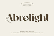 Abrelight | Modern Classic Serif, a Serif Font by Kahade Studio (Thumbnail 1 of 13)