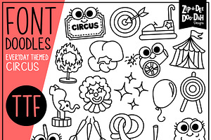 Circus Carnival Doodle Font