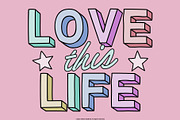 Display font Love This Life, a Sans Serif Font by Itsmesimon (Thumbnail 1 of 25)