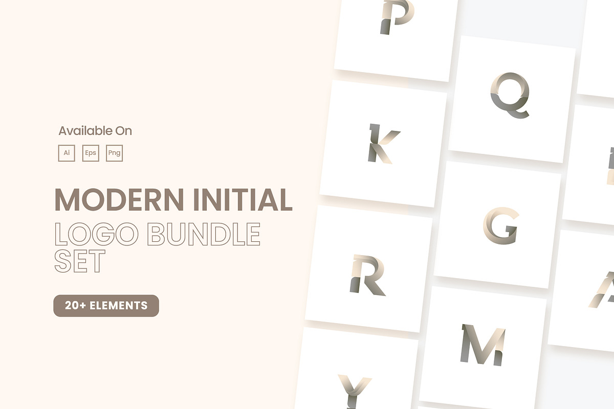 Modern Initial Logo Bundle Template, a Branding & Logo Template by Dhwstd (Photo 1 of 6)
