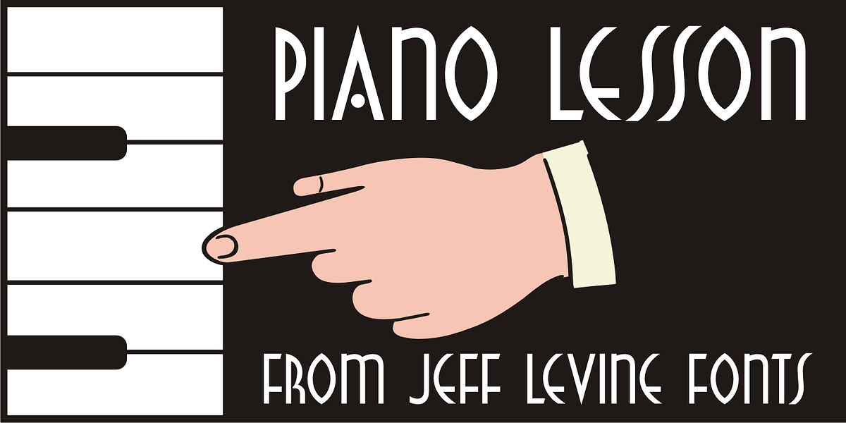 Piano Lesson JNL, a Font by Jeff Levine Fonts