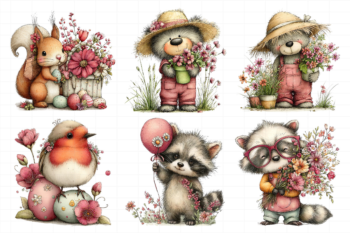 Whimsical Spring Animal Clipart, an Illustration by Daily.Designs (Photo 4 of 8)