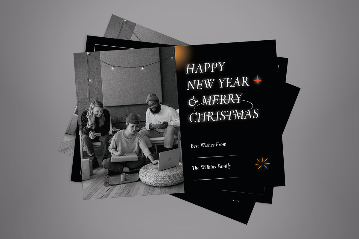 New Year Greeting Card, a Card Template by graphicook (Photo 1 of 3)