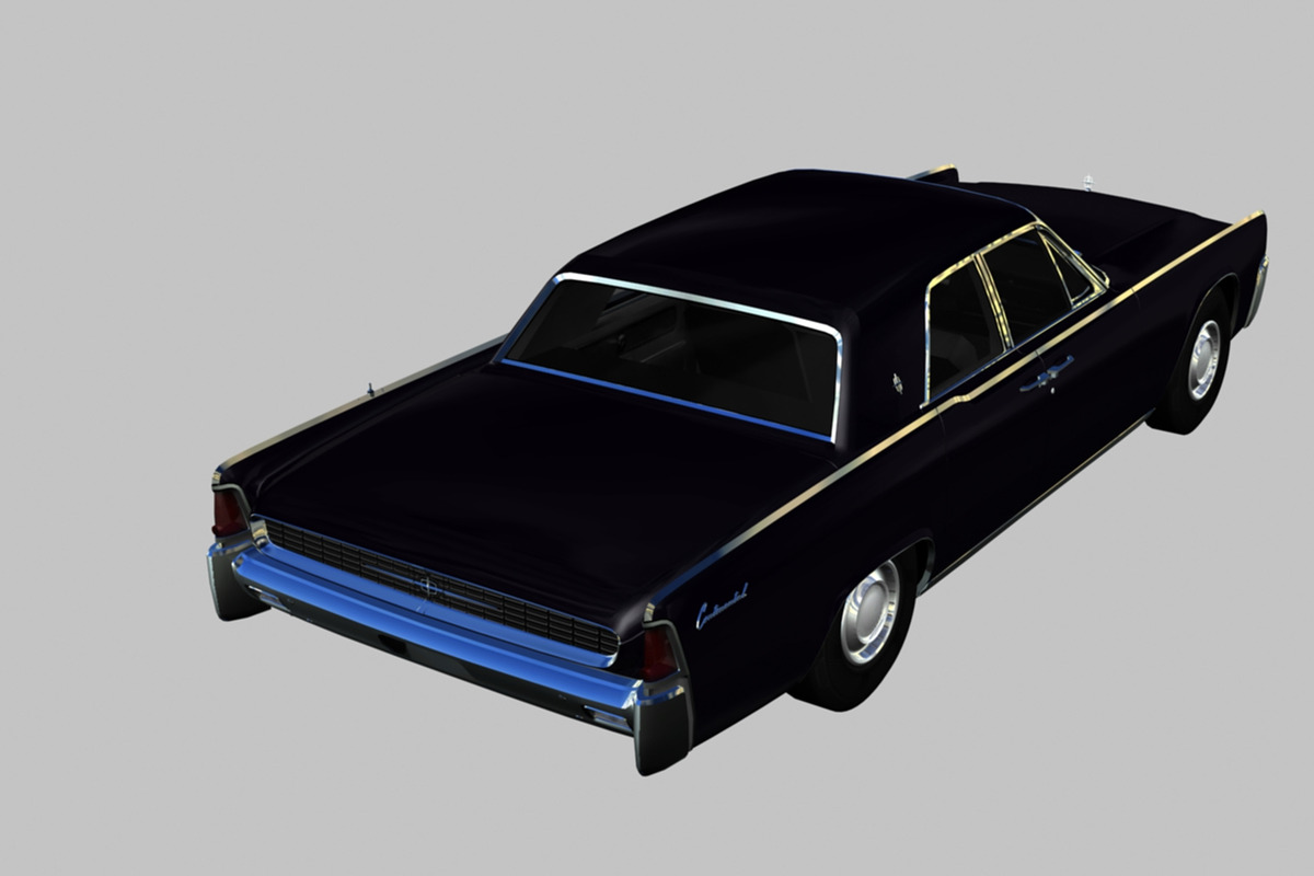 1962 Lincoln Continental, a Cars & Vehicle 3D Model by valtriiu (Photo 7 of 12)