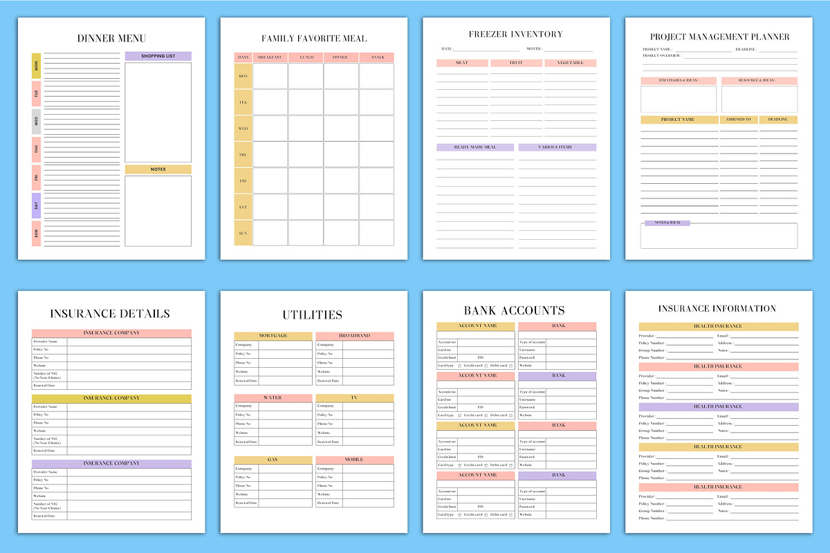 House Management Planner Canva, a Print Template by Designmela01 (Photo 4 of 7)