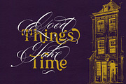 Prestissimo Classy (20% 0FF), a Script Font by Burntilldead (Thumbnail 3 of 23)
