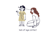 Kids with autism signs set, a Healthcare Illustration by PaperTrident (Thumbnail 6 of 9)