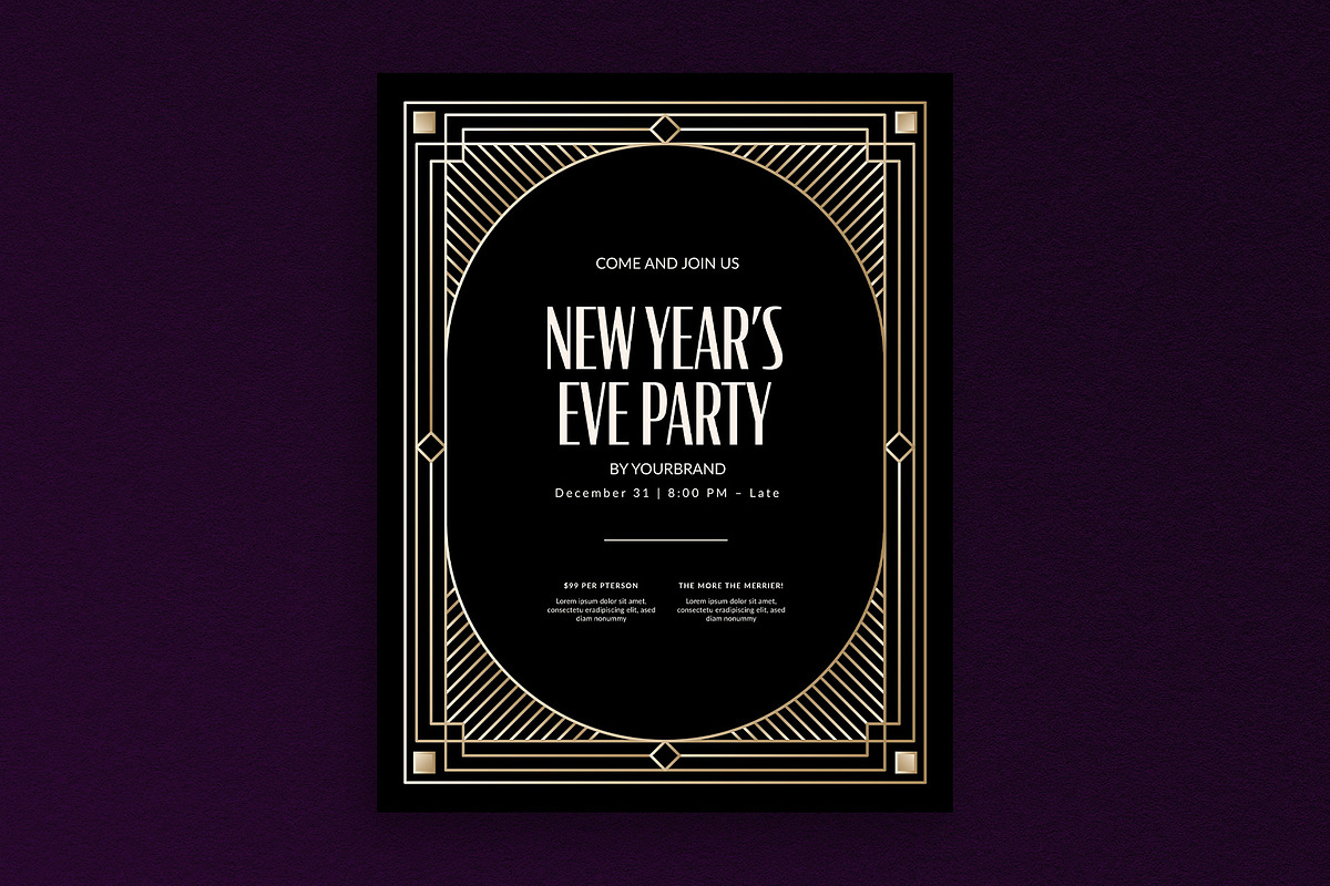 New Years Eve Invitation Flyer, a Flyer Template by BrandPacks (Photo 3 of 5)