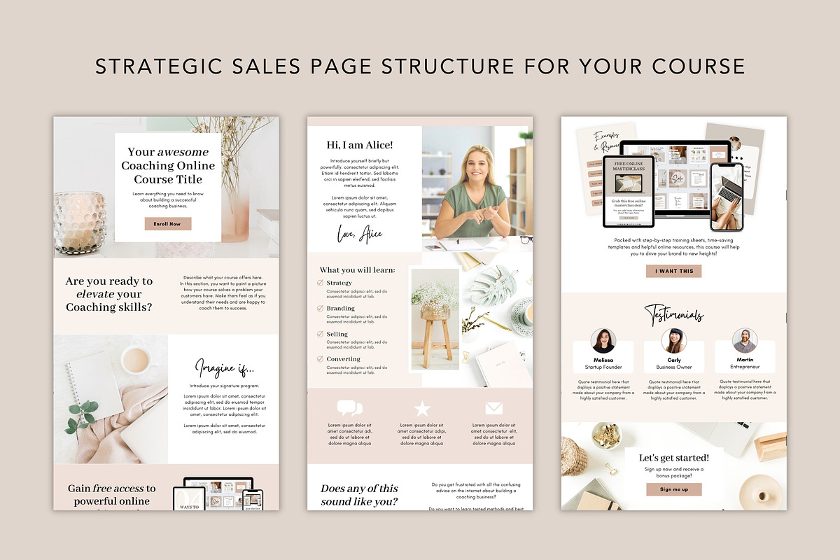 Coaching Sales Page Template Canva, a Landing Page Template by DeeBeeDesign (Photo 3 of 10)