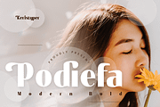 Podiefa, a Sans Serif Font by kerismaker (Thumbnail 1 of 12)