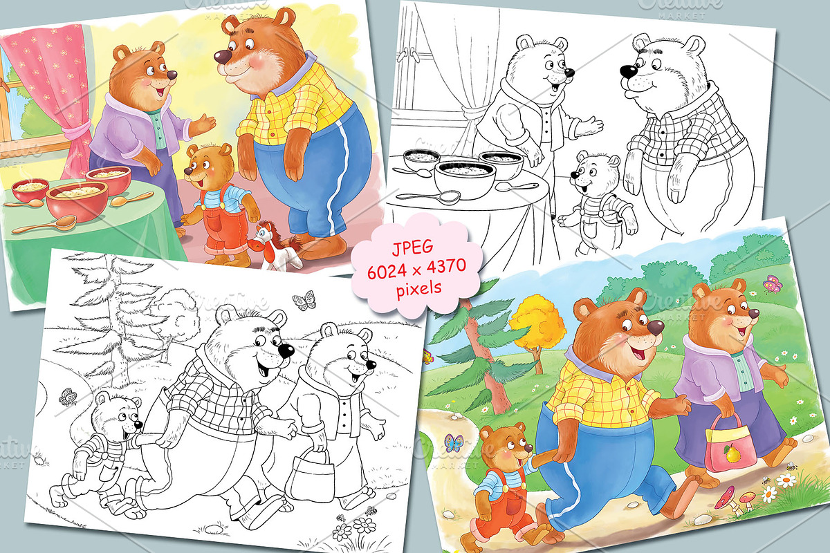 Goldilocks and the three bears, an Animal Illustration by Haso (Photo 2 of 10)