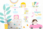 Girls love cars and plants, a Decorative Illustration by Viktoria Siarova (Thumbnail 4 of 7)