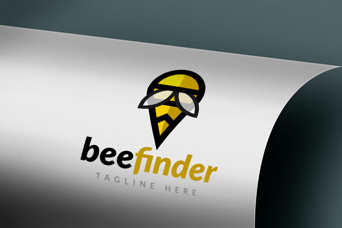 Bee Symbol With Location Logo, a Branding & Logo Template by Half ...