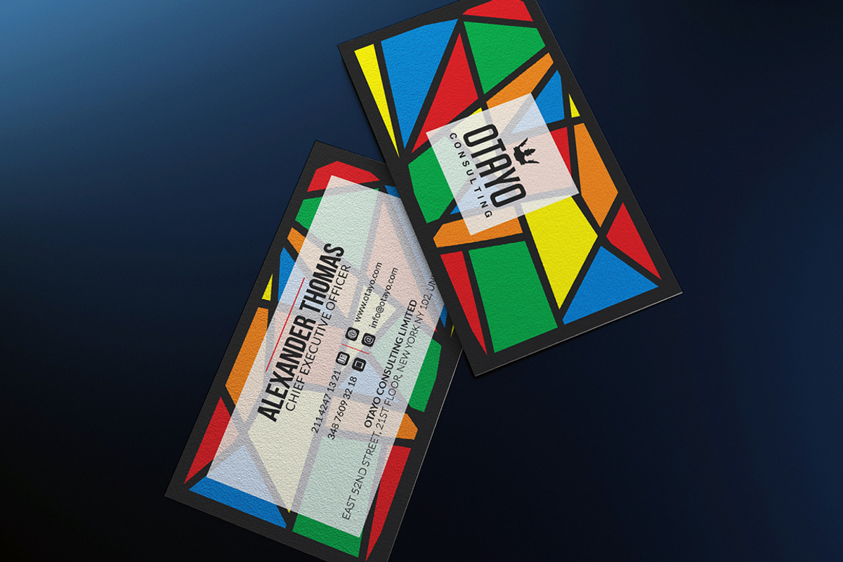 Colourful Business Card Template, a Business Card Template by Marvel (Photo 3 of 6)