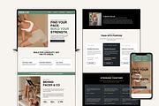 Women's Fitness Coaching Website, a Landing Page Template by thecyella.co (Thumbnail 2 of 4)