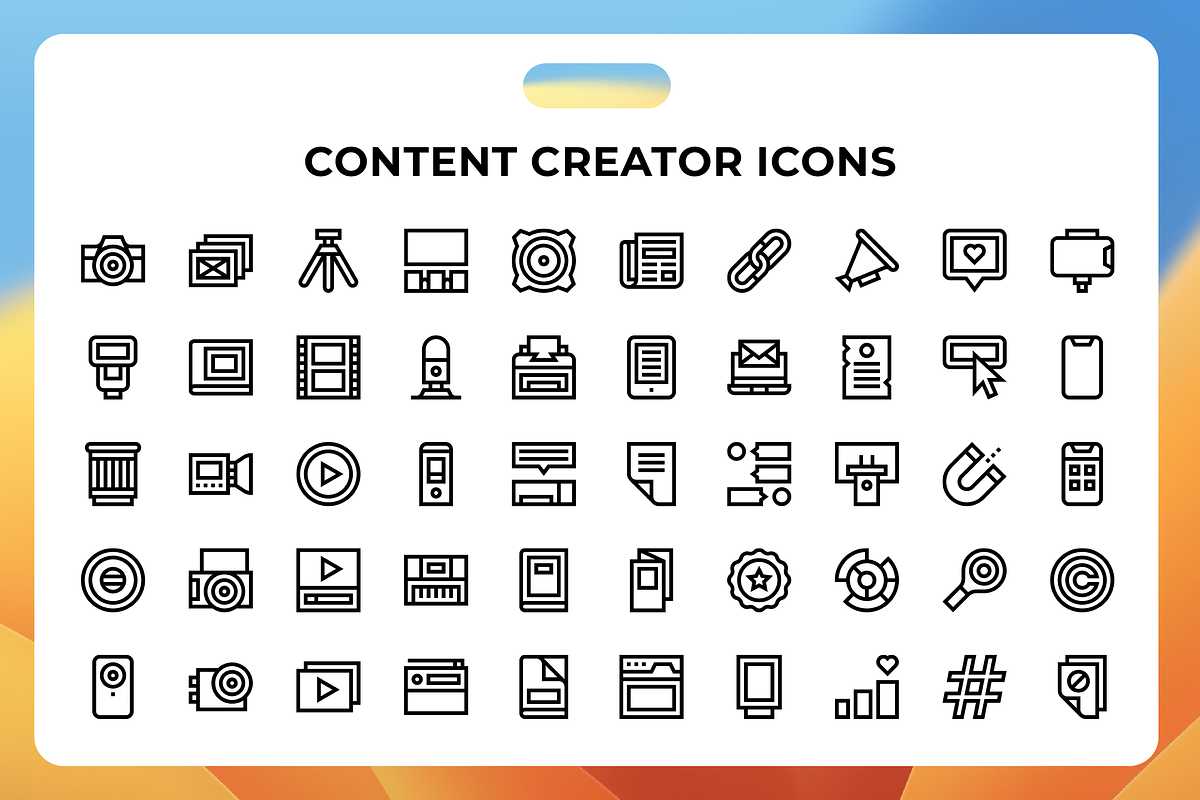 Content Creator Icons, a Duotone Icon by Wencory (Photo 1 of 3)