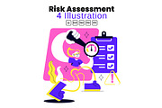 4 Risk Assessment Illustration, a Technology Illustration by denayunebgt (Thumbnail 1 of 4)