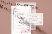 Apple blossom wedding design bundle, an Invitation Template by Doodle emporium (Thumbnail 3 of 6)