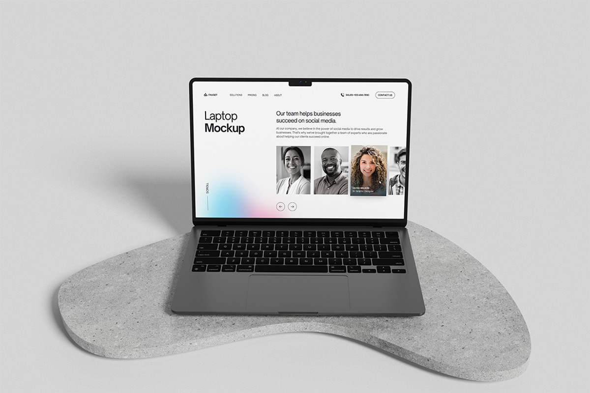 High Quality Laptop Mockup, a Wearable Device Mockup by swsi-studio (Photo 5 of 5)