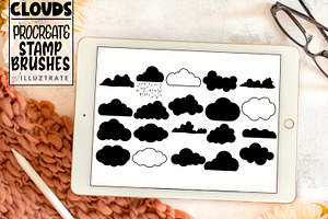 Cloud Procreate Stamp Brushes