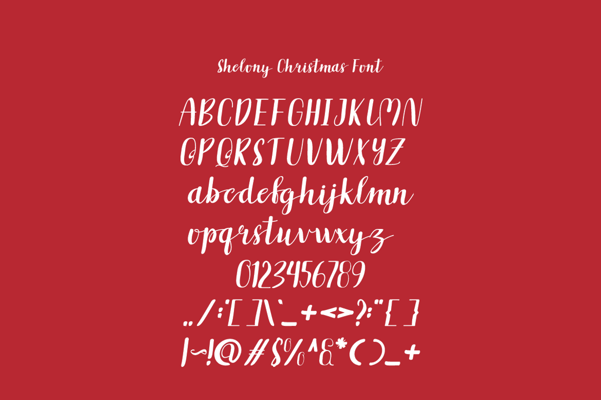 Shelony Christmas Font, a Handwritten Font by Iqsiart Studio (Photo 5 of 6)