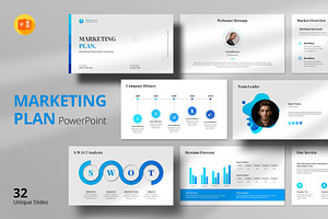 Marketing Plan PowerPoint Template, a Presentation Template by Design Vault