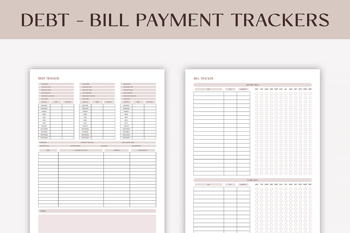Budget Planner Printable, a Print Template by SofiaDesign16 (Photo 3 of 10)