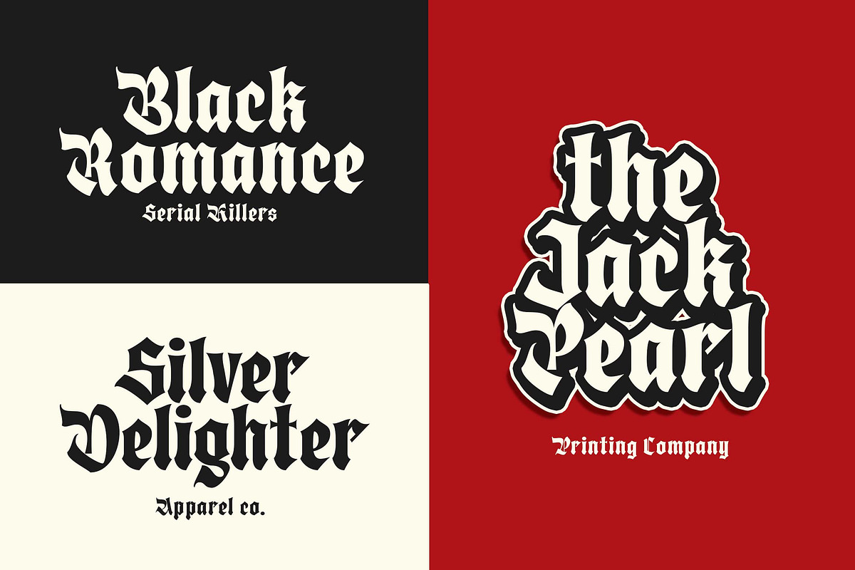 Bladge a Modern Blackletter Font, a Blackletter Font by Blankids Studio (Photo 6 of 12)