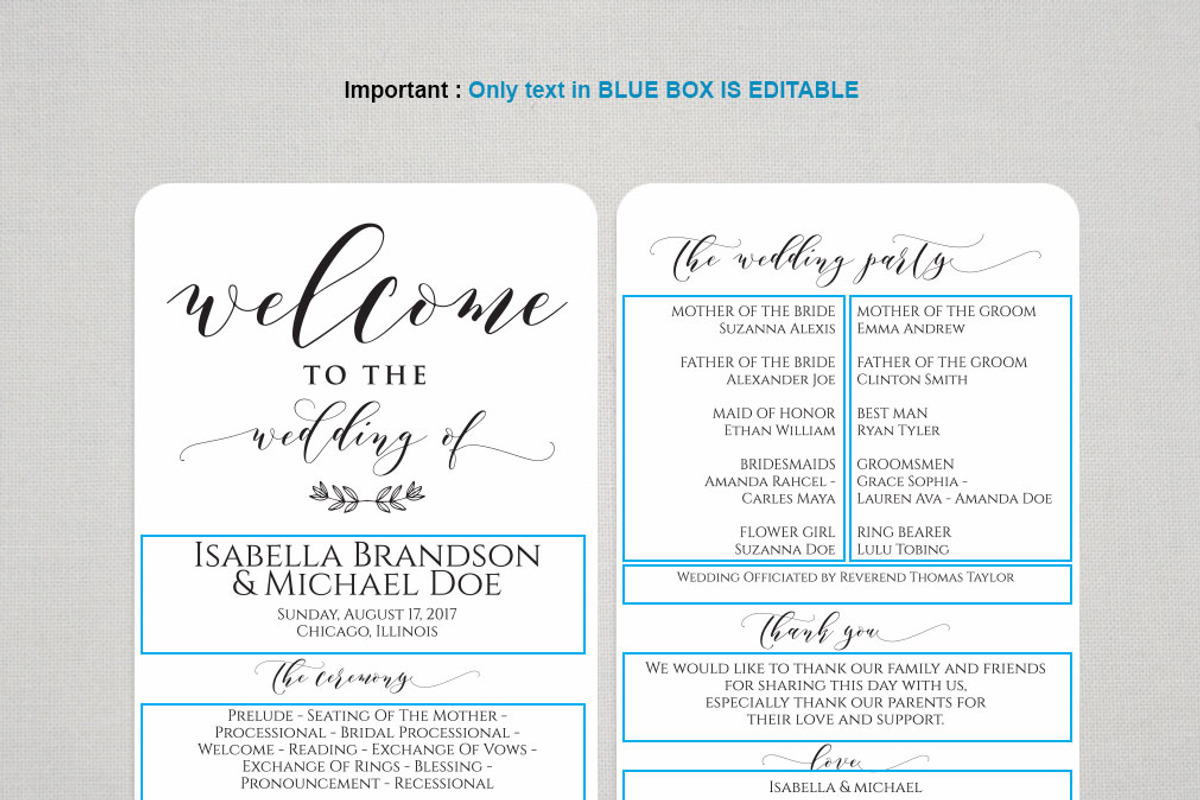 Wedding Program Fan SHR383, an Invitation Template by Shafura_Wedding (Photo 4 of 4)