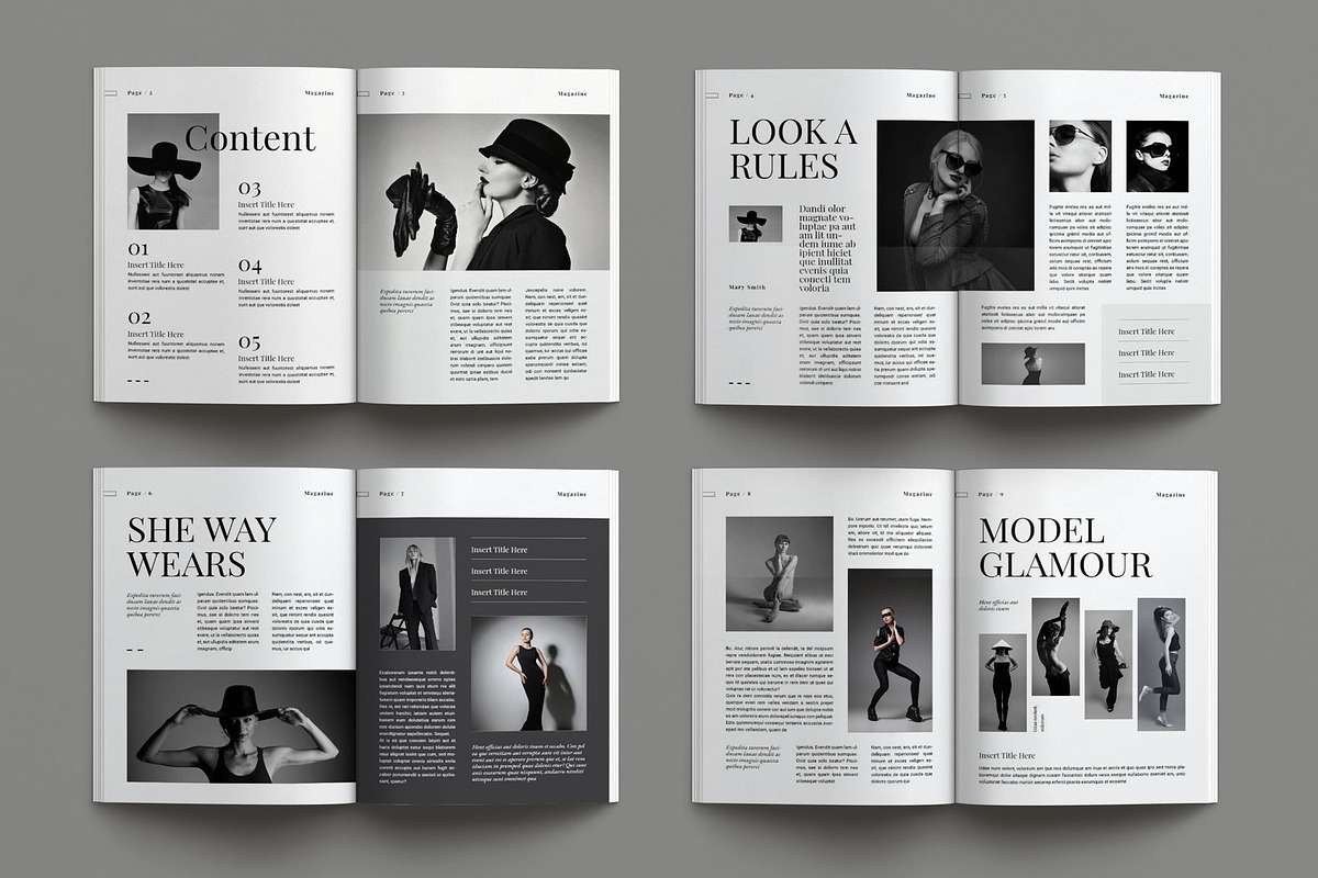 Fashion Magazine Layout, a Magazine Template by Seeing-art (Photo 10 of 11)