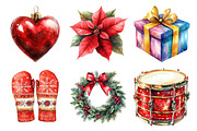 Watercolor Christmas Clipart, an Illustration by Daily.Designs (Thumbnail 4 of 5)