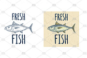 Different types fish engraving, an Animal Illustration by MoreVector (Thumbnail 2 of 3)