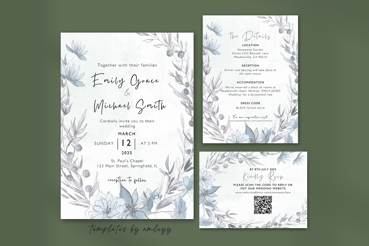 Vintage Wedding Invitation Suite, a Print Template by Elegant_Studio44 (Photo 2 of 4)