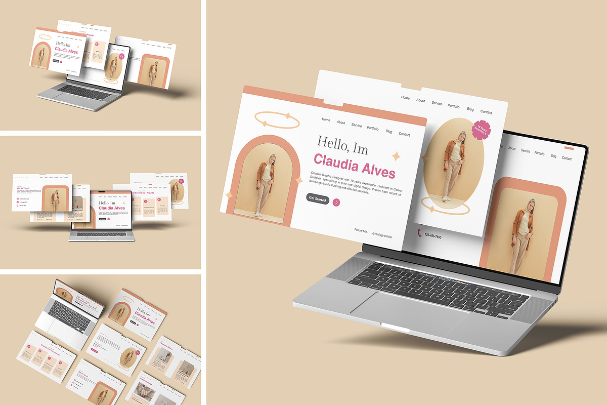 Laptop Screen Website Mockup, a Device Mockup by Amigos__46 (Photo 1 of 5)