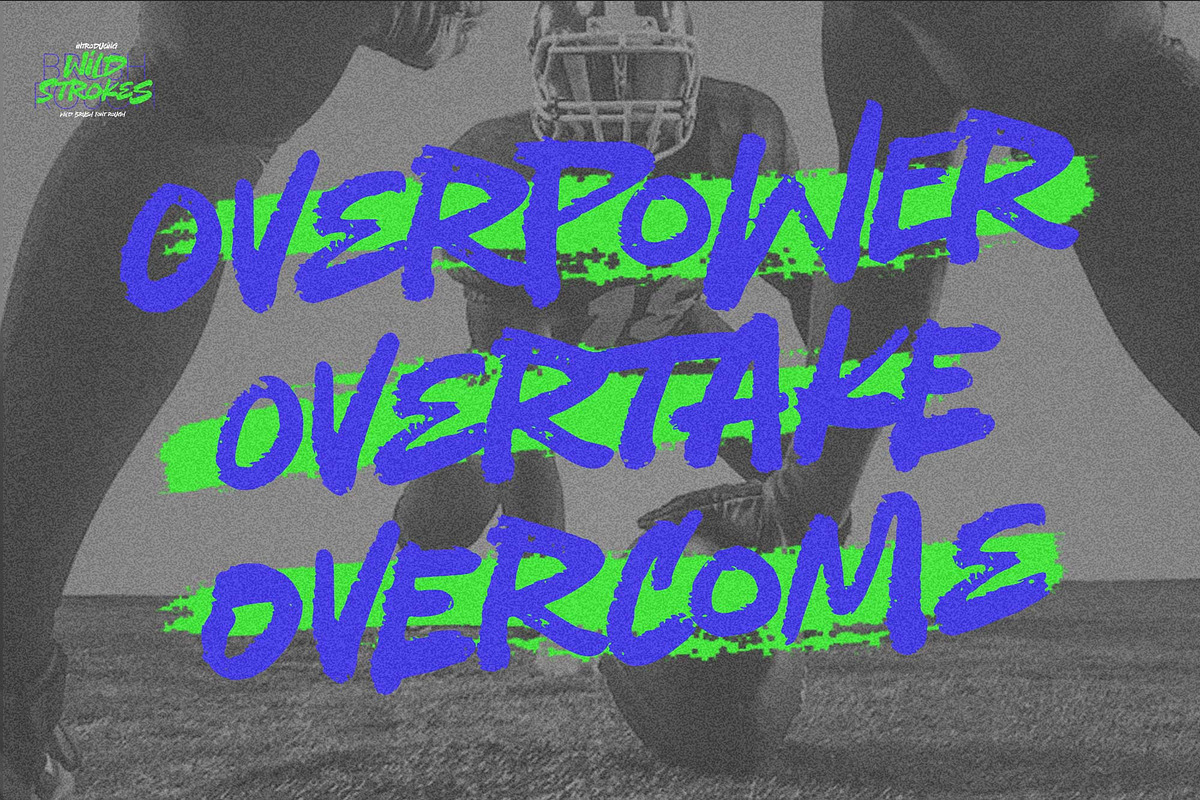 Wild Strokes - Wild Brush Font Rough, a Handwritten Font by Gassstype (Photo 8 of 8)