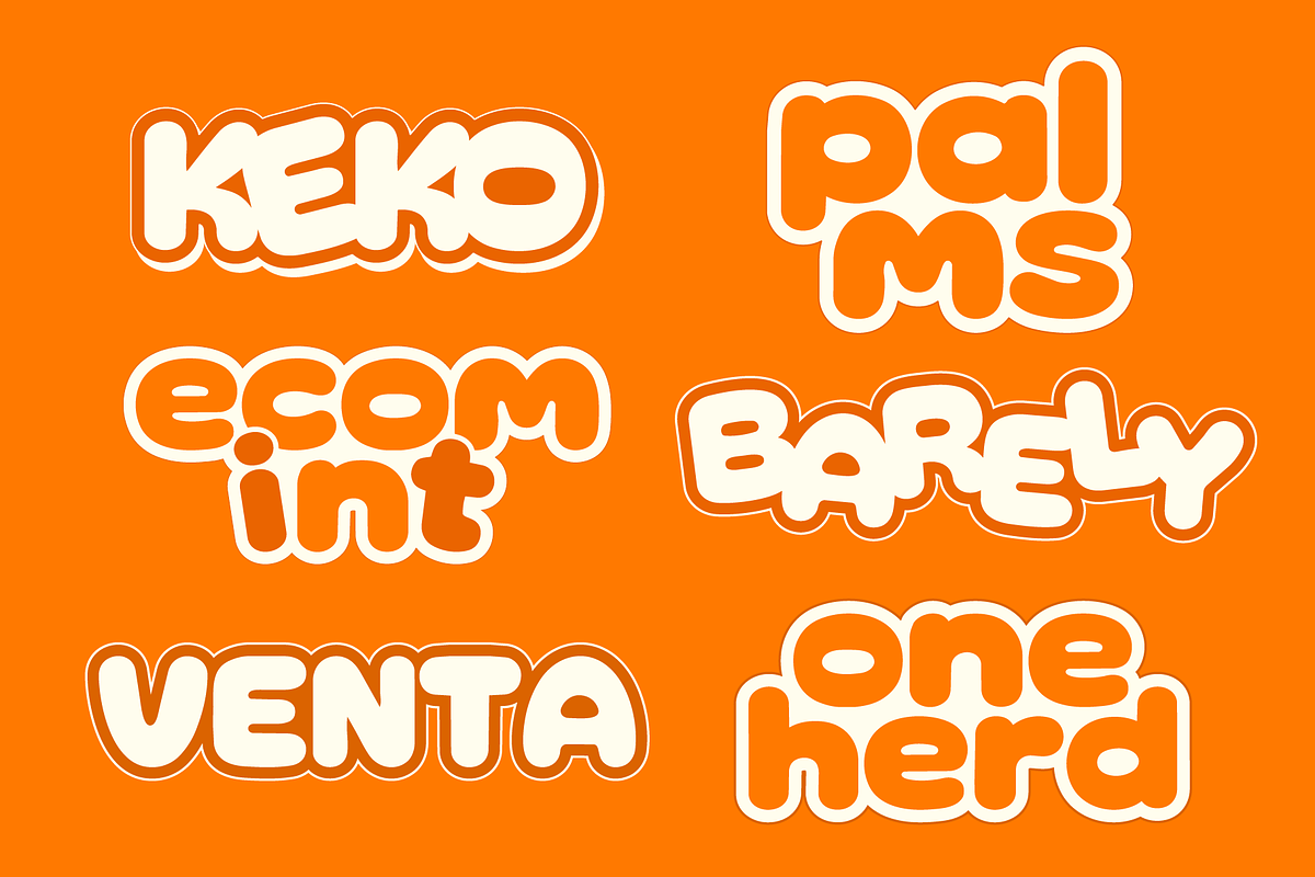 Osora | Bold Bubble Font, a Sans Serif Font by Koplexs Studio (Photo 3 of 10)