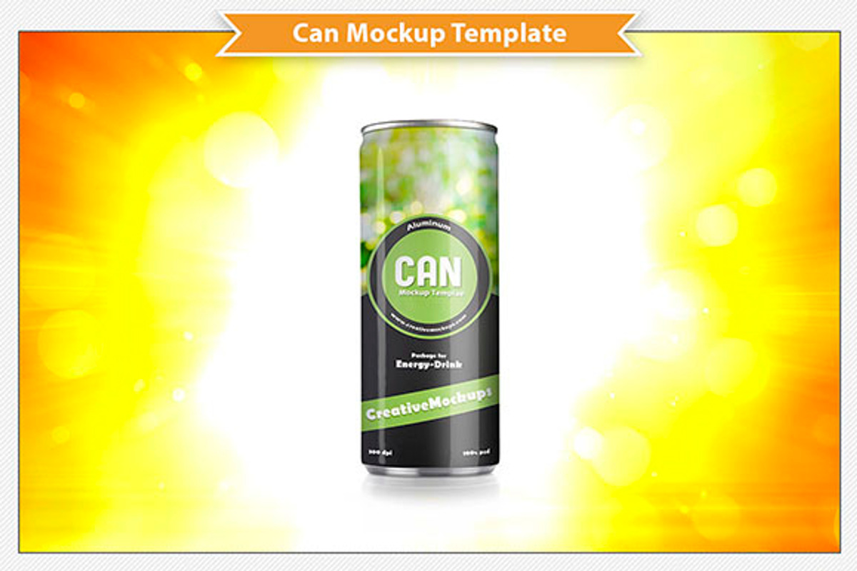 Narrow Can Mockup Template, a Cups & Container Mockup by Plus Media (Photo 4 of 4)