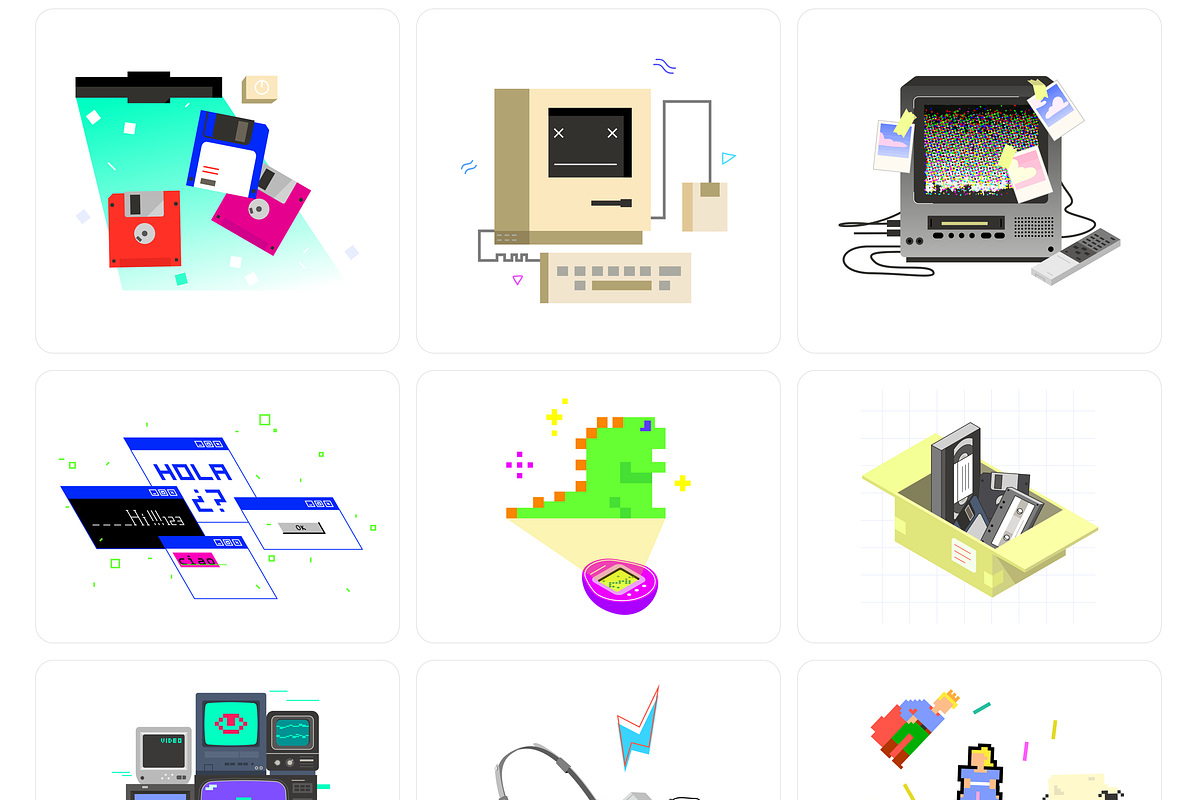 90s Illustrations, a Templates & Theme by Craftwork (Photo 6 of 7)
