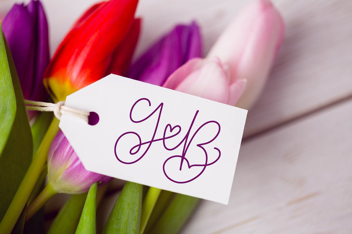 Couple's Monogram - Monoline Wedding, a Font by CraftyLittleNodes (Photo 2 of 8)