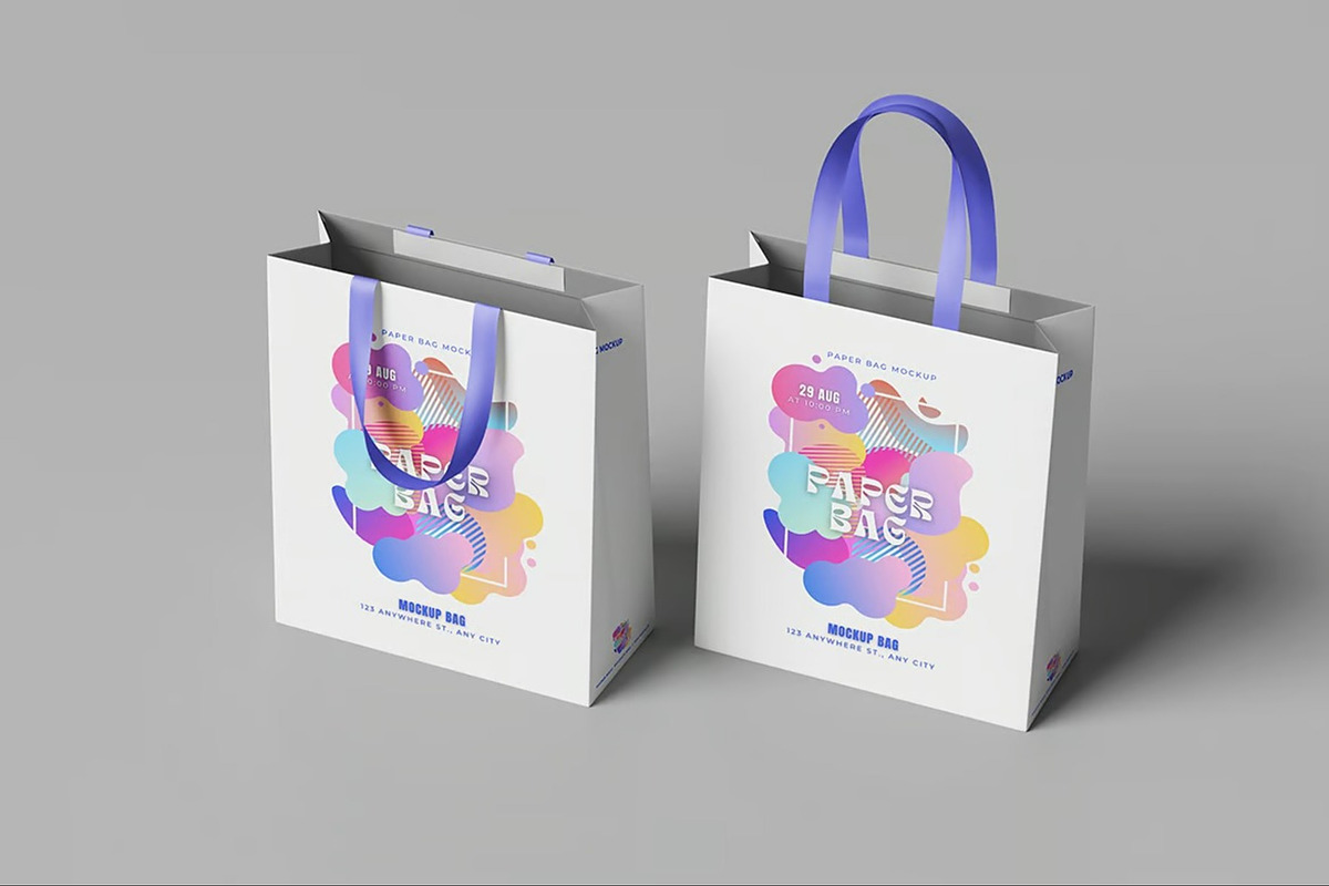 Paper Bag Mockup, a Packaging Mockup by Hubzway (Photo 2 of 5)