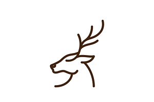 Deer head creative logo design, a Branding & Logo Template by T.Vooka