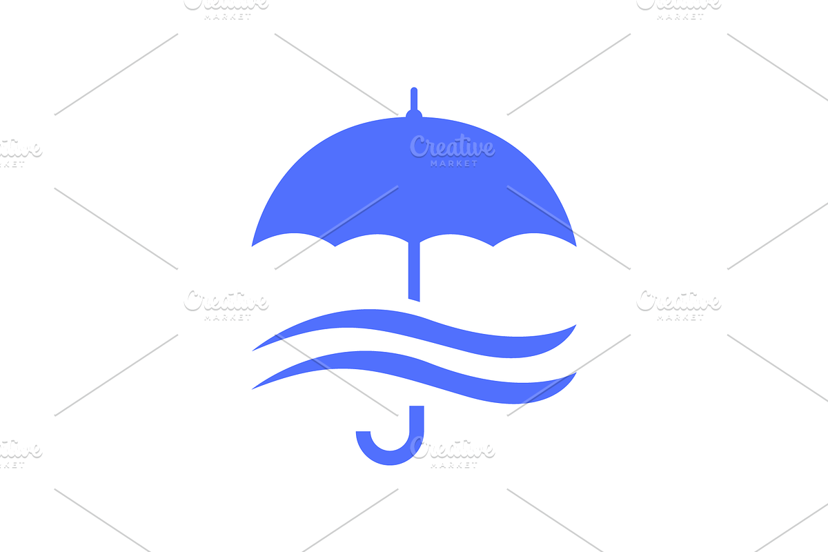 umbrella rainy season concept logo, a Branding & Logo Template by devastd