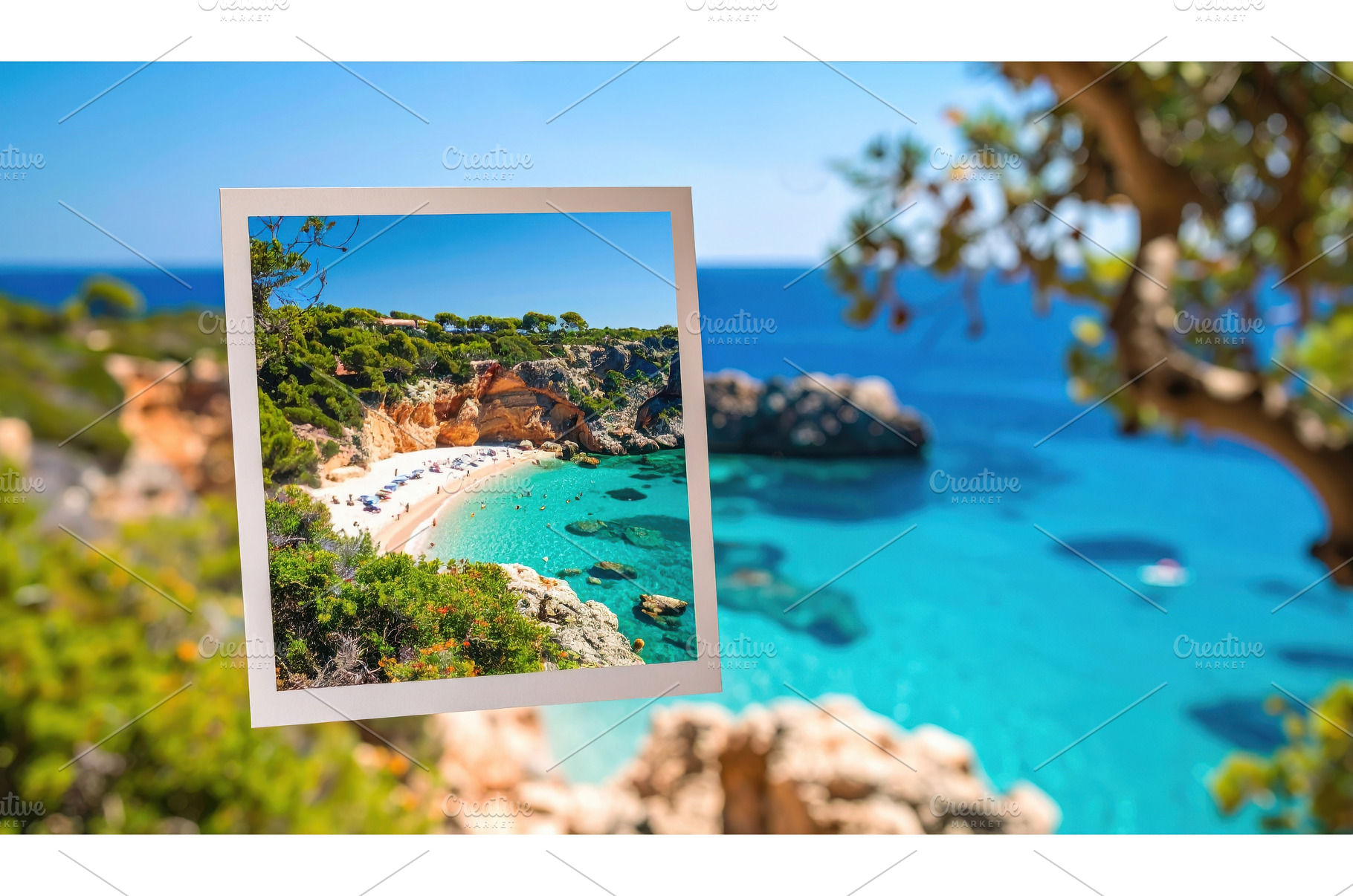 Framed beach photo with tropical, a Holiday Photo by Igor Tichonow