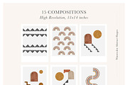 Watercolor Abstract Geometric Shapes, an Illustration by Momo Studio (Thumbnail 3 of 6)